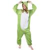 Tutukyle Onesia Unisex Rana, Costume con Rana, Pigiama Onesie Intero per Adulti con Cappuccio, Tuta da Sonno con Animale, Abbigliamento in Peluche per Donne, Uomini, Halloween, Carnevale, Cosplay