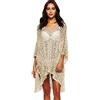 Pengniao Copricostume Uncinetto Donna Mare Costume da Bagno Abito Spiaggia Caftano da Abiti Vestito Pareo Mare Boho Copri Costumi Copricostumi Scollo a V Signora Cover Up Estate Parei da Mare Beachwear