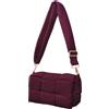 NAARIIAN Borsa a tracolla imbottita in nylon tessuto borsa progettista dupes borsa in piumino da donna, rosso vino, Small