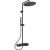 Ideal Standard A7631XG Ceratherm S200 - Sistema doccia con termostato e ripiano, doccetta stick e soffione Ø 30 cm, tubo doccia 150 cm, nero seta