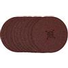 Draper 68628 - Dischi abrasivi in fibra, grana 36, 125 mm, confezione da 10, colore: rosso, taglia unica