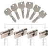 Bricard Confezione da 4 cilindri Bricard Astral che si apre: (2x 30+40), (1x30+30)& (1x30+10) con 6 chiavi.