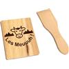 LITTLE BALANCE 8503 Set Raclette Wood 4, Set 8 accessori per raclette, 4 spatole + 4 tavole in legno, set di tergicristalli per 4 persone