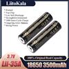 liitokala Batteria al litio Liitokala 18650 LII-35A Batteria ricaricabile 3500 mAh Batteria per torcia elettrica a luce puntiforme ad alta capacità da 3,7 V