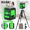 HILDA Livello laser a 2 linee Raggio verde Autolivellante posteriore con magnete Linea trasversale verticale orizzontale