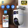 JOOAN Telecamera di sorveglianza WiFi Jooan Dual Lens 4K 8MP HD Telecamera IP esterna Monitoraggio AI Protezione di sicurezza Wireless Smart Baby Monitor
