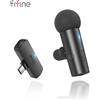 FIFINE Microfono Lavalier Wireless FIFINE per telefono/Tablet, Mini microfono a condensatore di tipo C per Video, interviste, Vlog, YouTube, Recording-M6