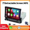 MEKEDE 1Din 7 "Touch Screen retrattile MP5 autoradio lettore Car Wireless CarPlay Android Auto Mirror Link Video USB BT Player