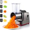 LMETJMA 250W 5 in 1 Affettatrice elettrica per verdure Trituratore Automatico Insalata Shooter Macchina Grattugia per formaggio Carota Cavolo Taglierina JT253