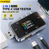 FNIRSI FNAC-28 6.5A Tipo-C USB Tester Voltmetro digitale Ampero Tensione Corrente Tester Amperometro Accumulatori e caricabatterie di riserva Misuratore di capacità