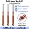 Sirol Kit di ugelli a sostituzione rapida per Creality K2 Plus Hi Combo, ugelli in acciaio temprato, design interamente in metallo per Creality K2 Plus Hi Combo
