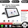 HIZPO 4G 1Din Android autoradio Multimedia GPS 10.1 pollici rimovibile 360 angolo regolabile Touch Screen Android WiFi Audio Video Player