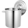 NONE Pentola per zuppa da 35/50/70 litri con coperchio e maniglie, pentola multifunzionale in acciaio inossidabile per conservare oggetti liquidi/solidi