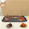NONE Griglia per barbecue elettrica 1500W Rivestimento antiaderente 5 ingranaggi di temperatura 26,77x1102 pollici Area di griglia per uso interno ed esterno Nero