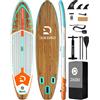 Myboat DIXERO Paddle Board gonfiabile impermeabile 11''x33''x6'' Stile acquatico per adulti in piedi con accessori per kayak Tavola SUP