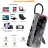 basix Hub USB C 10in1, Dock Station 4K30Hz, Tipo C a HDMI-Compatibile, PD100W, RJ45 Ethernet per MacBook, iPad, Huawei, Samsung Phone