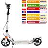 NONE Scooter pieghevole per adulti Scooter ad altezza regolabile con freno a disco Capacità di carico di 100 kg per studenti, adolescenti e adulti