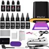 Wikytina Kit per Extension Capelli con Luce UV 2024, Strumenti V-Light, Colla e Lampada Polimerizzante per Extension Professionali a Casa o in Salone