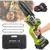 Supstable Motosega Elettrica Brushless da 6 Pollici con Sistema di Lubrificazione, Oliatore Automatico, Tensionamento Catena Senza Attrezzi, Motosega Elettrica Portatile per Giardino