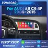 BONROAD 8.9" Autoradio Wireless CarPlay Android Auto Multimedia Touch Screen per Audi A6 C6 4F 2005-2015 GPS Bluetooth 5.0