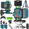 OWJHE 4D 16 Linee 360 ° Livella laser autolivellante professionale con treppiede e valigetta, strumento laser orizzontale e verticale