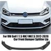 Hcalory Per VW Golf 7 7.5 MK7 MK7.5 GTI GTD R R-Line 2012-2020 Spoiler Anteriore per Paraurti Auto, Kit Carrozzeria per Volkswagen, Nero Lucido