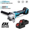 Smerigliatrice Angolare Brushless da 100mm, Macchina per Taglio e Lucidatura, Utensile Elettrico con 2 Batterie per Batterie Makita 18V