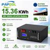 PAPOOL Batteria LiFePO4 48V 300Ah 6500+ cicli 15kWh 16S 200A Bluetooth BMS 51.2V 100Ah 200Ah 120Ah 150Ah 48V batteria al litio per accumulo di energia solare Akku EU Storage TAX-FREE