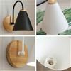 JOYINLED Lampada da Parete LED Moderna Minimalista JOYINLED, Bianca e Nera, Decorazione d'Interni, Lampade E26/E27, Illuminazione Nordica da Interno per Camera da Letto e Comodino