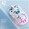 FREEWOLF Mouse da Gaming Wireless RGB FREEWOLF A2, Modalità Dual Bluetooth/2.4G, Display Trasparente con Indicatore Batteria, Click Silenzioso per Win/Mac