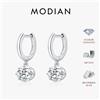 MODIAN Orecchini a cerchio pendenti MODIAN ovali in moissanite e argento sterling 925, con diamanti da laboratorio di lusso, per donna, gioielli raffinati, regali