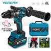 Yofidra Trapano elettrico a percussione brushless YOFIDRA 900N.M 13MM 20+3 livelli di coppia, avvitatore portatile, utensile elettrico compatibile con batteria Makita.