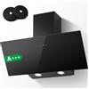 TopStrong Cappa aspirante TopStrong 90cm, 450 m³/h, A+++, Touch Screen, Montaggio a parete, Ricircolo/Condotto, Silenziosa 58dB