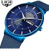 LIGE Orologi da Uomo LIGE, Marca di Lusso, Impermeabili, Ultra Sottili, con Data, Cinturino in Acciaio, Orologio al Quarzo Casual, Orologio Sportivo da Polso per Uomo
