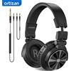 P PUPGSIS Cuffie cablate over-ear Ortizan: Cuffie monitor da studio - Cuffie stereo professionali da DJ con driver da 50 mm e 40 kHz - Jack audio da 1/4 a 3,5 mm per