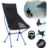NONE Sedia da Campeggio Portatile, Ultra-leggera e Compatta con Schienale Alto, Include Borsa per il Trasporto, Ideale per Escursioni, Spiaggia, Pesca e Viaggi