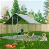 NONE Gabbia per piccoli animali 3x1,5x2m con chiusura di sicurezza e telo impermeabile in PE, realizzata in metallo per polli, conigli e altri piccoli animali