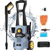 Idropulitrice Elettrica da 1500W, 4200PSI con Angolo del Beccuccio Regolabile, Macchina per la Pulizia ad Alta Pressione Portatile per Auto, Vialetti, Recinzioni, Terrazze, Pulizia Domestica, Pistola
