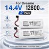 Ddadache P2008-4S2P-MMBK Originale per Robot Aspirapolvere e Lavapavimenti Dreame D9 F9 L10 L10 Pro, Batteria agli Ioni di Litio 14.4V 12800mAh 4INR19/66-2