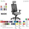 SEIPO MASK MESH TIPO 1 MK0002 Poltrona schienale alto in rete braccioli e poggiatesta Movimento sincronizzato "R4" SEIPO ECOPELLE D2