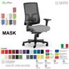 SEIPO MASK MESH TIPO 1 MK0005 Poltrona schienale alto in rete braccioli Movimento sincronizzato "R4" SEIPO ECOPELLE D2