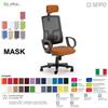 SEIPO MASK MESH TIPO 2 MK0012 Poltrona schienale alto in rete braccioli e poggiatesta Movimento sincronizzato "R4" SEIPO ECOPELLE D2