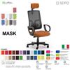 SEIPO MASK MESH TIPO 2 MK0013 Poltrona schienale alto in rete braccioli e poggiatesta Movimento sincronizzato "Z" SEIPO ECOPELLE D2