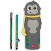 Legami - Set 1 Penna Cancellabile + 1 Kawaii + 1 Lovely Pen - Gorilla | Set Gorilla, 1 Astuccio Kawaii in Silicone, 1 Penna Gel Cancellabile, 1 Penna Gel non Cancellabile, Inchiostro penne Nero