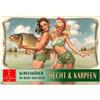 CALVENDO Luccio e carpe, esche curve, da mordere il pesce (calendario da parete 2027 DIN A3 orizzontale), calendario mensile: canna da pesca e nostalgia, pesci fantastici e donne adorabili.