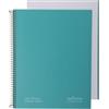 NAVIGATOR Office Paper Solutions Navigator | Taccuino A4+ copertina extra | Una linea | verde | 5 bordo colore | carta 80 g | 120 fogli microforati 4 trapani | spirale chiusura Coil Lock | carta premium writing