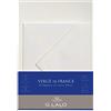 G. Lalo Clairefontaine Lalo 61400L - Un set per corrispondenza, che include 10 fogli A5 100g e 5 Buste gommate rivestite11,4x16,2 cm, carta vergata di Francia, Bianco