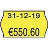 printex Rotolo da 1000 etichette per prezzatrice Printex sagomate 26x16 mm giallo fluo permanente conf. 10 rotoli - 2616sfp7gi - PROMOZIONE IN SCADENZA