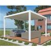 Elica Garden Gazebo pergola bioclimatica da esterno elica garden bianca in alluminio, con led e copertura motorizzata - 4x4x2,5 m
