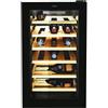 CANDY DiVino CWC 021 ELSP/NF Cantinetta Vino, 21 Bottiglie, App hOn con Tecnologia Vivino, Ripiani in Legno, Monozona, 39 dB, Classe G, 40x55x70 cm, Nero [Classe di efficienza energetica G]